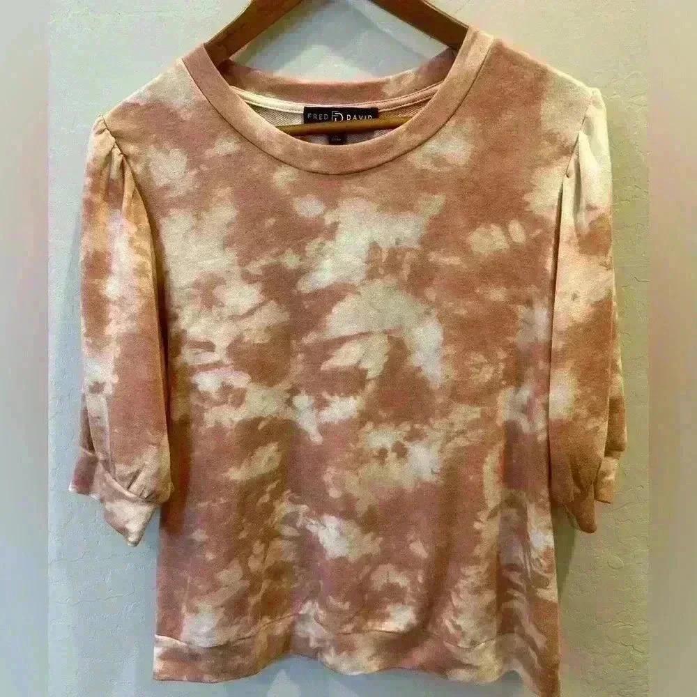 Fred David Pink And White Shirt Size Xl